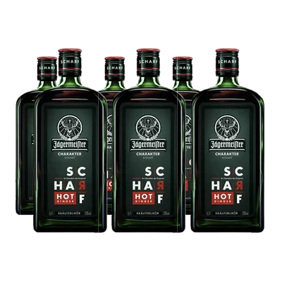 Jagermeister Scharf Hot Ginger Gengibre 700ml (6 Uni.)