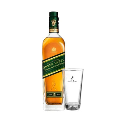 JOHNNIE WALKER GREEN LABEL - 750ML + 1 COPO DE VIDRO PERSONALIZADO