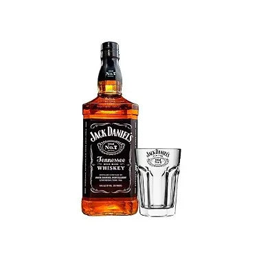 KIT WHISKY JACK DANIELS NO7 1 L + COPO DE VIDRO